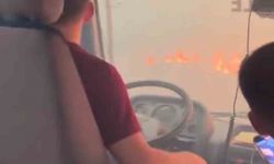 Çanakkale’deki yangında alevlerin arasında kalan ekibin görüntüleri ortaya çıktı