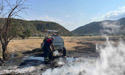 Çorum’da tarlada çıkan yangın söndürüldü