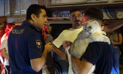 Dairenin balkonunda çıkan yangın korkuttu genç kız gözyaşlarına hakim olamadı