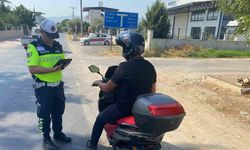 Efeler’de motosiklet sürücülerine trafik bilgilendirmesi