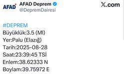 Elazığ’da 3.5 büyüklüğünde deprem