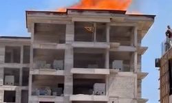 Elazığ’da inşaatta yangın