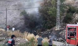 Erzurum’da mahalle girişinde korkutan yangın