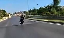 Karayolunda tek teker şov pahalı maloldu
