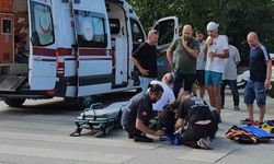 Kontrolden çıkan motosikletten düşen sürücü yaralandı