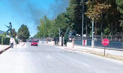 Kütahya Hava Er Eğitim Tugay Komutanlığı’nda çıkan yangın söndürüldü