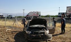 Malatya’da kontrolden çıkan otomobil bahçeye uçtu: 3 yaralı