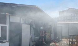 Malatya’da şantiyede korkutan yangın