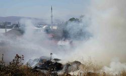 Ot yangına itfaiyeden zamanında müdahale
