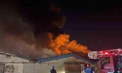Sakarya’da boya fabrikasında yangın