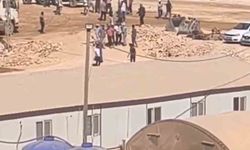 Şanlıurfa’da inşaat işçilerinin taşlı sopalı kavgası kamerada