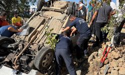 Siirt’te takla atan araçta 2 kişi yaralandı