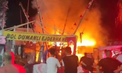Tatil bölgesindeki lunaparkta yangın