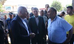Vali Zorluoğlu, Traktörcüler Sitesi’ndeki yangın sonrası incelemelerde bulundu