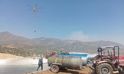 Vatandaşlar yangın için seferber oldular