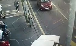 Yolu bıraktı, kaldırımdan ilerledi