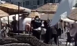 Halk plajında şezlong kavgası