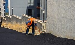 Bursa'da Hisar Mahallesi’nde asfalt çalışması