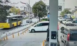 İETT otobüsünden kopan parça istasyondakilerin üzerine böyle savruldu