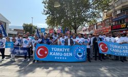 Bursa’da Türkiye Kamu Sen zam için ses yükselti