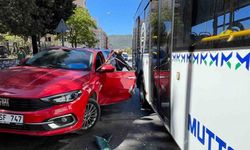 Açtığı kapıya belediye otobüsü çarptı