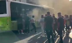 Adana Büyükşehir Belediyesi otobüsünde yangın paniği