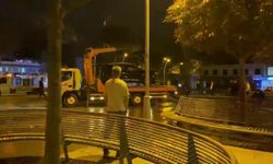 Aracıyla süs havuzuna girdi: Alkollü sürücü navigasyonu suçladı