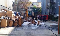Ataşehir’de fabrika bahçesinde yangın paniği