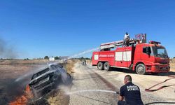 Babaeski’de otomobil yangını