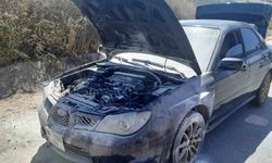 Bandırma-Gönen yolunda seyir halindeki otomobilde yangın