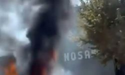 Bursa’da park halindeki otomobil alev topuna döndü