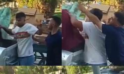 Çöpten atık toplayan şahıs darbedildi: O anlar kamerada