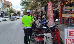 Çorum’da 20 motosiklet trafikten men edildi