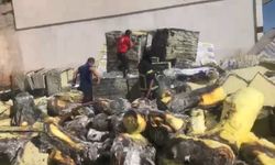 Elazığ’da yalıtım malzemelerinin olduğu depoda yangın