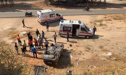 Gaziantep’te 5 metreden şarampole uçan otomobilin sürücüsü yaralandı