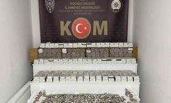 Gölcük’te bin 912 bandrol ile 206 bin 300 makaron ele geçirildi