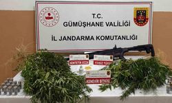 Gümüşhane’de kaçak alkol, kenevir ve ruhsatsız silah ele geçirildi