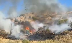 Hakkari’de anız yangını