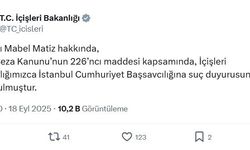 İçişleri Bakanlığı şarkıcı Mabel Matiz hakkında suç duyurusunda bulundu