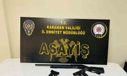 Karaman’da uyuşturucu ve ruhsatsız silahlar ele geçirildi