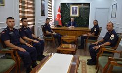 Kaymakam Güldoğan, subay adaylarını makamında ağırladı