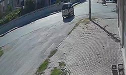 Motosiklet sürücüsünün öldüğü kaza güvenlik kamerasında