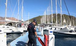 Muğla Büyükşehir itfaiyesinden marinalarda yangın güvenliği denetimi