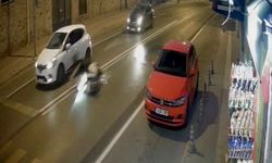 Muratlı’da motosiklet kazası kameraya yansıdı