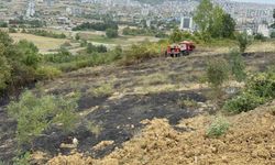 Otları tutuşturarak yangın çıkartan şahıs ekipleri alarma geçirdi