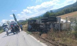 Tavşanlı’da beton mikseri devrildi: 1 yaralı