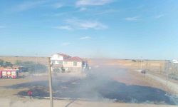 Tekirdağ’da otluk alanda yangın