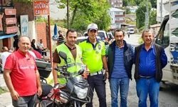 Trafik ekiplerinden motosiklet sürücülerine bilgilendirme