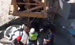 Vinçte bayılan operatörü itfaiye kurtardı