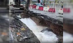 Su borusu patladı, bölge susuz kaldı